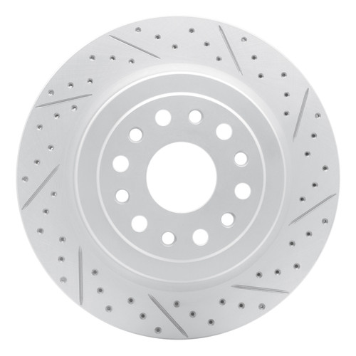 R1 19-25 Ram 1500 Rear Right Drilled & Slotted Geo-Carbon Rotor