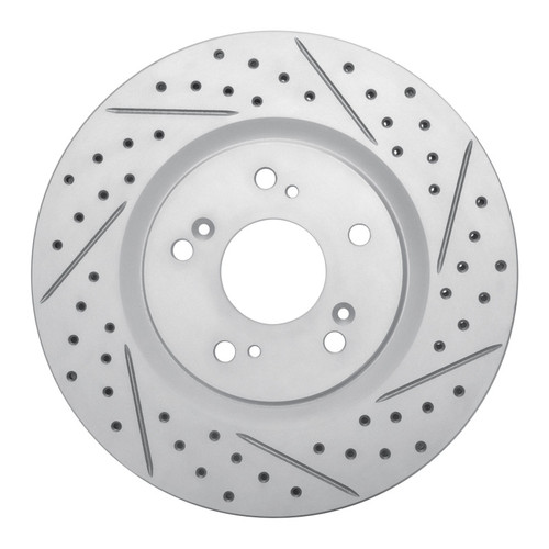 R1 97-05 Acura Nsx Rear Right Drilled & Slotted Geo-Carbon Rotor