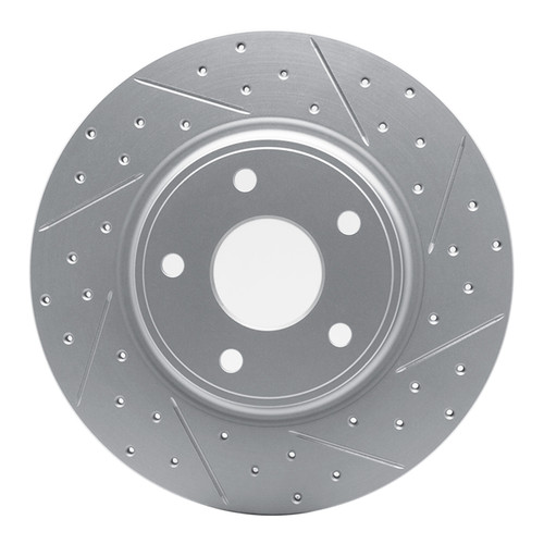 R1 12-20 Chrysler Town & Country Rear Right Drilled & Slotted Geo-Carbon Rotor