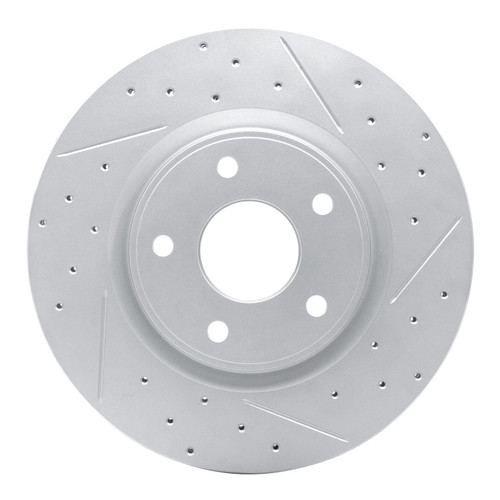 R1 12-25 Chrysler Grand Caravan Front Left Drilled & Slotted Geo-Carbon Rotor
