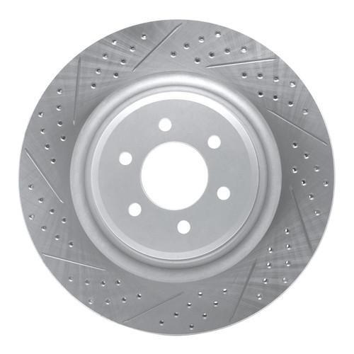 R1 03-17 Dodge Viper Rear Left Drilled & Slotted Geo-Carbon Rotor