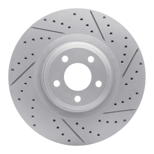 R1 20-26 Ford Explorer Front Right Drilled & Slotted Geo-Carbon Rotor