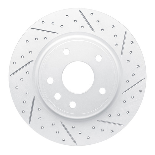 R1 17-25 Chrysler Pacifica Rear Right Drilled & Slotted Geo-Carbon Rotor