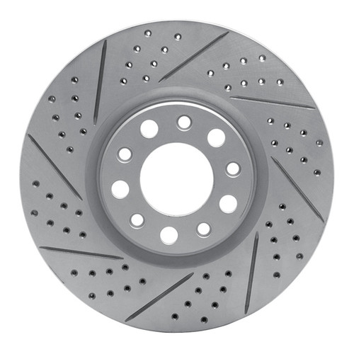 R1 13-23 Chrysler 200 Front Left Drilled & Slotted Geo-Carbon Rotor