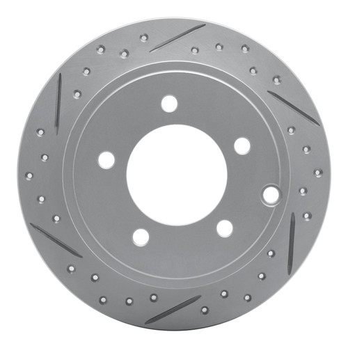 R1 07-17 Chrysler Sebring Rear Left Drilled & Slotted Geo-Carbon Rotor