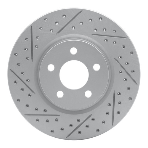 R1 03-09 Chrysler Pt Cruiser Front Left Drilled & Slotted Geo-Carbon Rotor