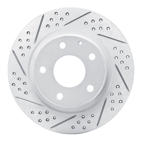 R1 14-21 Mazda 6 Rear Left Drilled & Slotted Geo-Carbon Rotor
