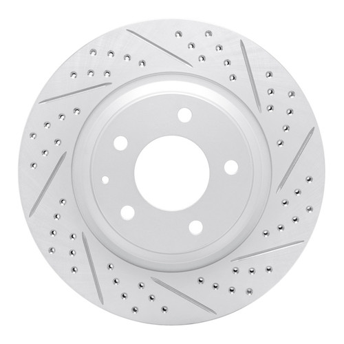 R1 04-11 Mazda Rx-8 Rear Right Drilled & Slotted Geo-Carbon Rotor