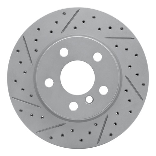R1 14-24 Mini Cooper (Excl Clubman Front Left Drilled & Slotted Geo-Carbon Rotor