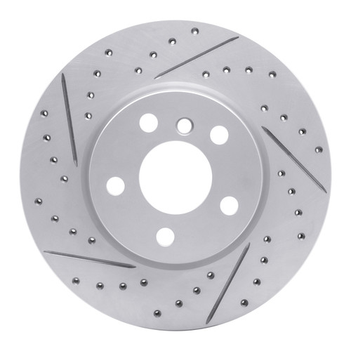 R1 14-21 Mini Cooper Clubman Front Left Drilled & Slotted Geo-Carbon Rotor
