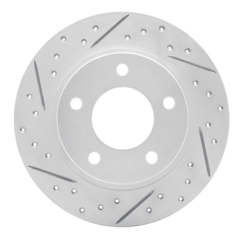 R1 93-03 Ford Probe Rear Left Drilled & Slotted Geo-Carbon Rotor