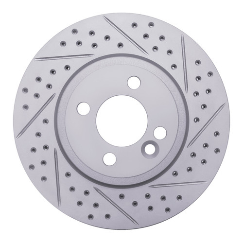 R1 07-15 Mini Cooper (Excl Clubman Front Right Drilled & Slotted Geo-Carbon Rotor