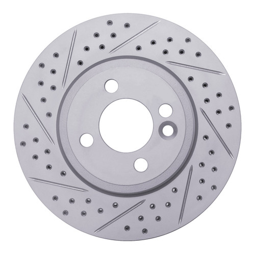 R1 07-15 Mini Cooper (Excl Clubman Front Left Drilled & Slotted Geo-Carbon Rotor