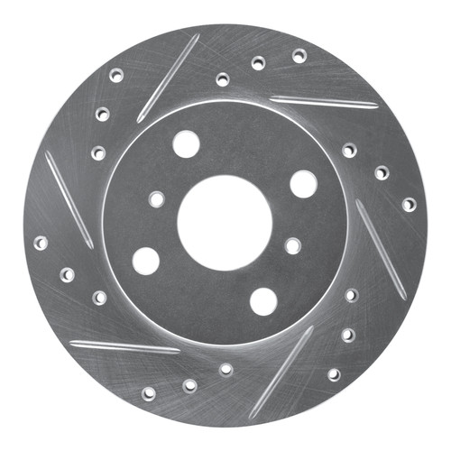 R1 90-91 Toyota Celica Front Left Drilled & Slotted Silver Brake Rotor
