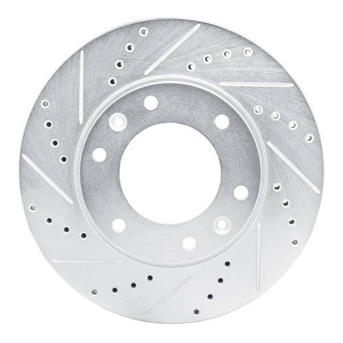 R1 09-19 Dodge H100 (Mexico) Front Left Drilled & Slotted Silver Brake Rotor