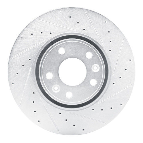 R1 10-17 Renault SAFRANE (Mexico) Front Right Drilled & Slotted Silver Brake Rotor