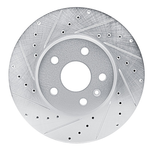 R1 19-25 Buick Envision Front Left Drilled & Slotted Silver Brake Rotor