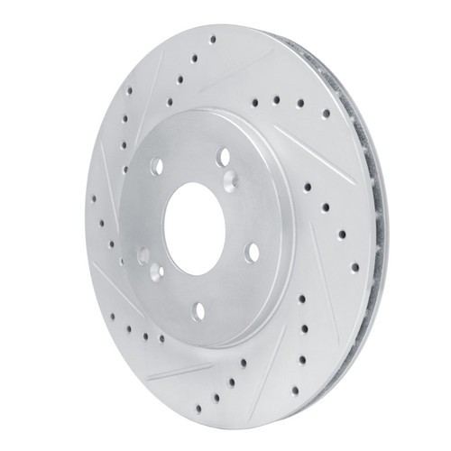 R1 91-96 Acura NSX Rear Left Drilled & Slotted Silver Brake Rotor