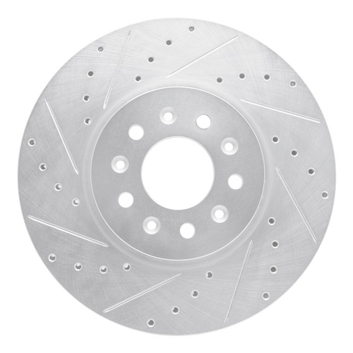 R1 16-21 Buick Regal Sportback Front Left Drilled & Slotted Silver Brake Rotor