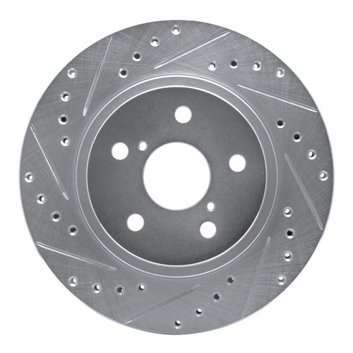 R1 96-03 Toyota RAV4 Front Left Drilled & Slotted Silver Brake Rotor