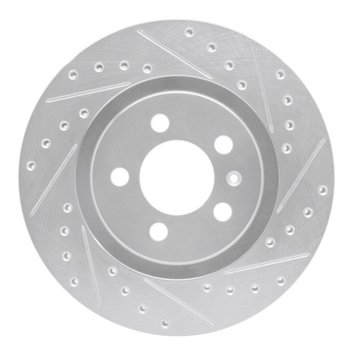 R1 92-95 Volkswagen Jetta Sedan Front Right Drilled & Slotted Silver Brake Rotor