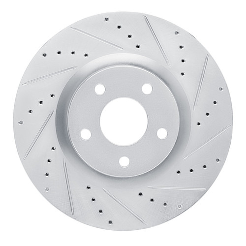 R1 20-25 Ford Escape Front Right Drilled & Slotted Silver Brake Rotor