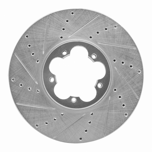 R1 14-19 Ford Transit (Mexico) Front Left Drilled & Slotted Silver Brake Rotor