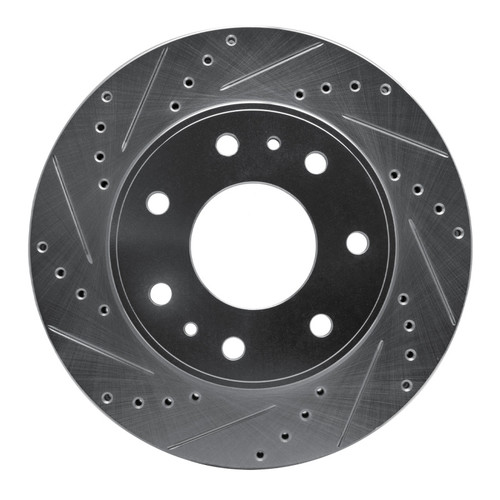 R1 09-09 Ford F-150 RWD Front Left Drilled & Slotted Silver Brake Rotor