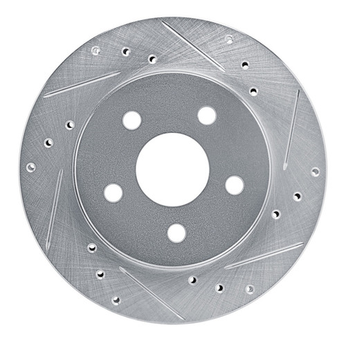 R1 88-90 Dodge Monaco Front Right Drilled & Slotted Silver Brake Rotor