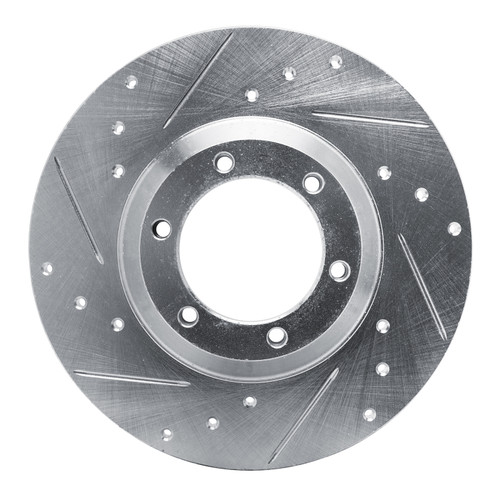 R1 78-83 Chevrolet Luv Front Left Drilled & Slotted Silver Brake Rotor