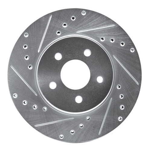 R1 01-08 Ford Mondeo (Mexico) Front Left Drilled & Slotted Silver Brake Rotor