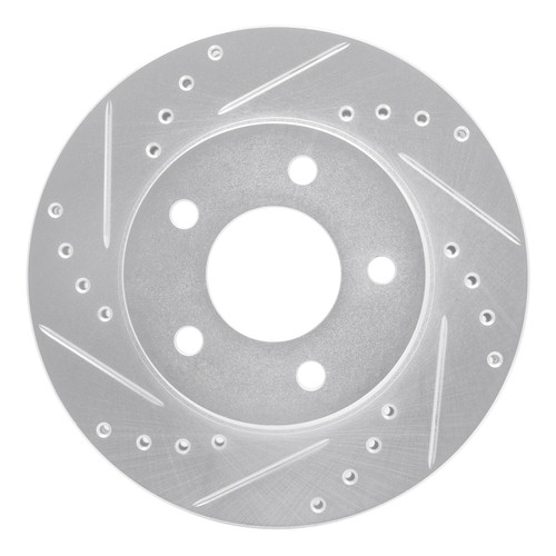R1 01-07 Buick Rendezvous Front Left Drilled & Slotted Silver Brake Rotor