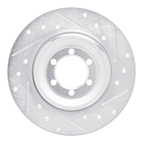 R1 75-79 Alfa Romeo ALFETTA Rear Right Drilled & Slotted Silver Brake Rotor