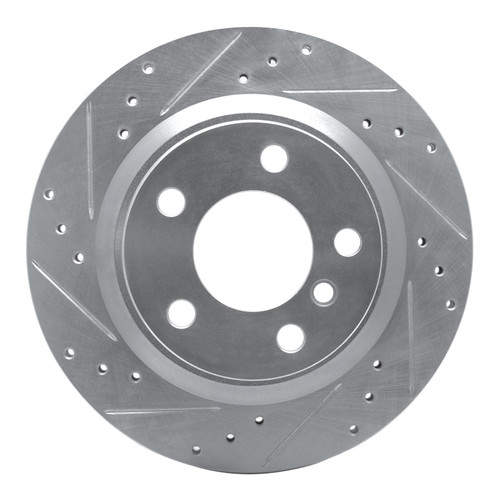 R1 06-21 BMW 220i (Mexico) Rear Left Drilled & Slotted Silver Brake Rotor