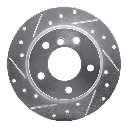R1 03-06 BMW Z4 Rear Left Drilled & Slotted Silver Brake Rotor