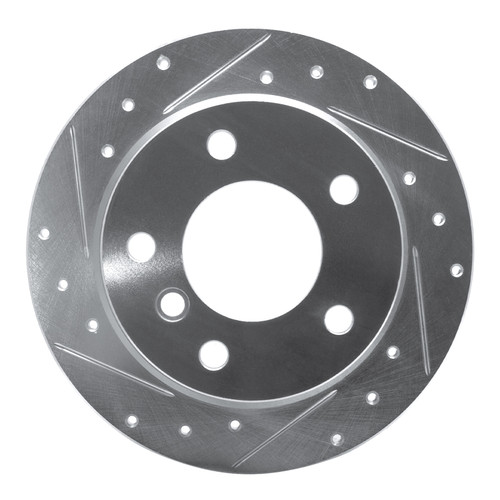 R1 96-02 BMW Z3 Rear Left Drilled & Slotted Silver Brake Rotor