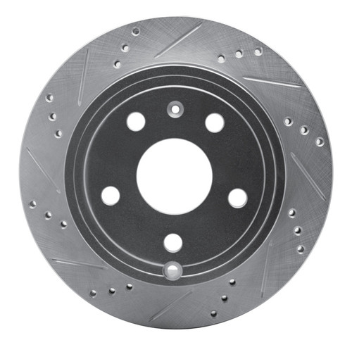 R1 09-20 Chevrolet Express 4500 Rear Left Drilled & Slotted Silver Brake Rotor
