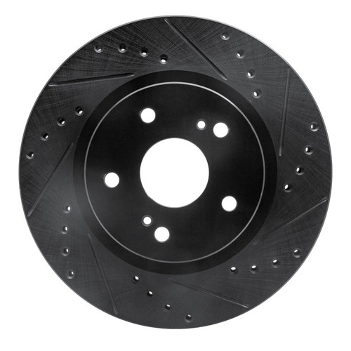 R1 06-17 Suzuki Grand Vitara (Mexico) Front Right Drilled & Slotted Black Brake Rotor