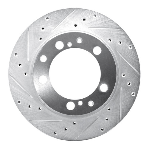 R1 87-97 Porsche 944 Except Turbo Rear Left Drilled & Slotted Silver Brake Rotor
