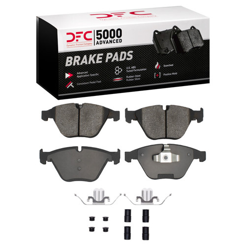 DFC 07-15 BMW 328i Front 5000 Advanced Low Metallic Brake Pads and Hardware Kit