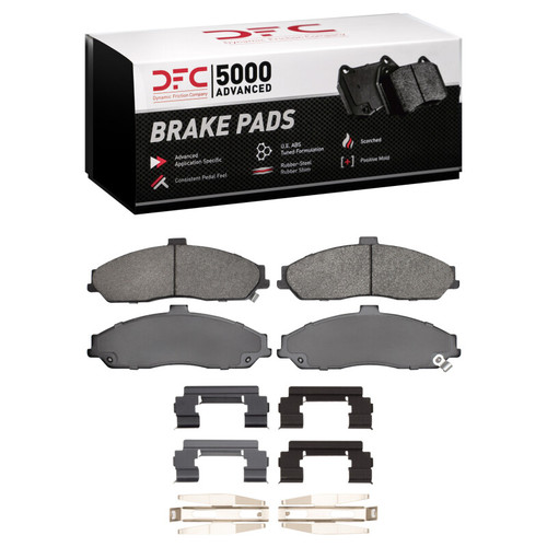 DFC 97-10 Chevrolet Corvette Front 5000 Advanced Semi Metallic Brake Pads and Hardware Kit
