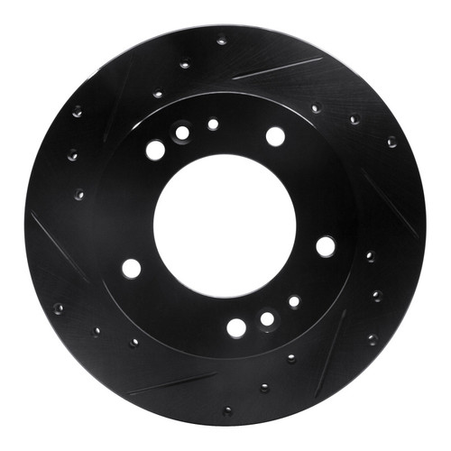 R1 95-02 Kia Sportage (USA/Canada) Front Left Drilled & Slotted Black Brake Rotor