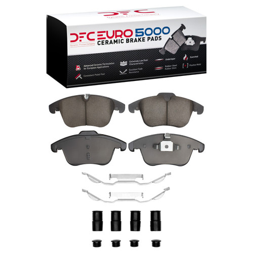 DFC 06-18 Jaguar XK Front Euro 5000 Ceramic Brake Pads and Hardware Kit