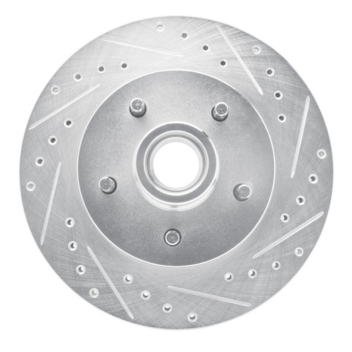 R1 1969-1996 Buick Estate Wagon Front Right Drilled & Slotted Silver Brake Rotor