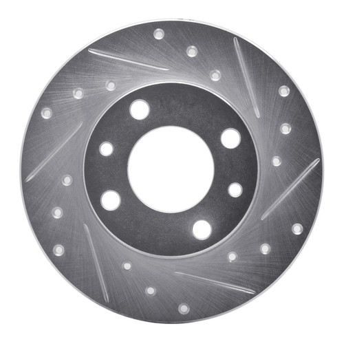 R1 1966-1992 Bertone X-1/9 Front/Rear Right Drilled & Slotted Silver Brake Rotor