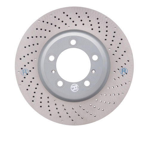 DFC 07-13 Porsche 911 Right Front Drilled Hi-Carbon Alloy Geomet Coated Rotor