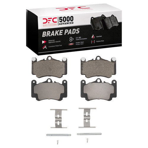 DFC 99-12 Porsche 911 Front 5000 Advanced Low Metallic Brake Pads and Hardware Kit