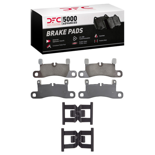 DFC 11-18 Porsche Cayenne Rear 5000 Advanced Ceramic Brake Pads and Hardware Kit