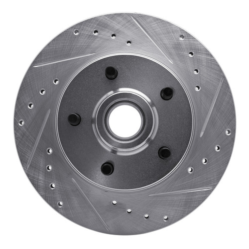 R1 1988-1991 Chevrolet C1500 Front Right Drilled & Slotted Silver Brake Rotor