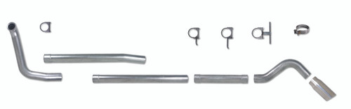 Diamond Eye KIT 4in Turbo Back SGL AL: TURN DOWN 00-03.5 FORD 7.3L F250/F350 w/ MUFFLER REPL